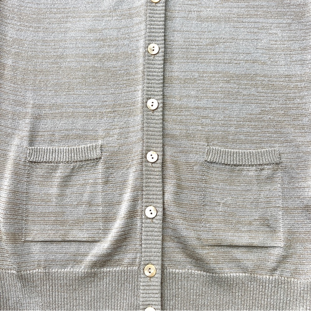 Dolce & Gabbana Metallic Stripe Cardigan Sweater | Size 46 (M) - Picture 5 of 7